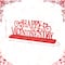 Glitzhome® 16" Wooden & Metal Happy Valentine's Day Table Décor